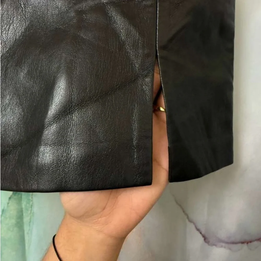 Wilfred High-waisted Vegan Leather mini skirt Size: 2 - Picture 12 of 16